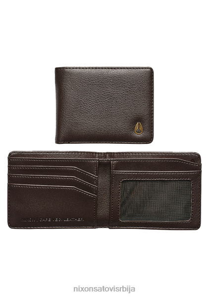 рт вегански кожни новчаник Nixon браон 6P64X525 Прибор