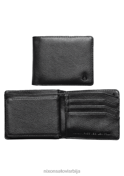 пасс вегански кожни новчаник за новчиће Nixon црн 6P64X550 Прибор