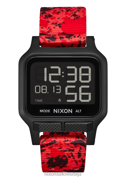 топлота Nixon Црна црвена 6P64X168 гледати