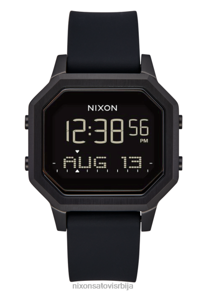 сирена од нерђајућег челика Nixon све црно 6P64X209 гледати