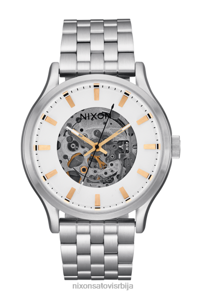 спектри Nixon бела/сребрна 6P64X118 гледати